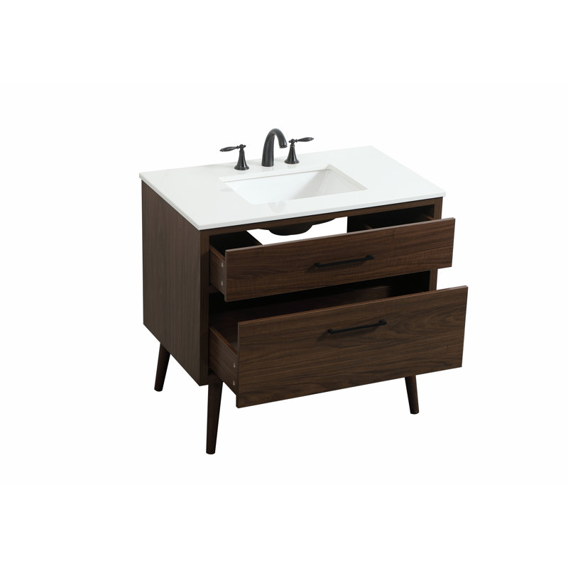 Ensemble de meuble-lavabo simple 36 po Steinfeldt, Noyer