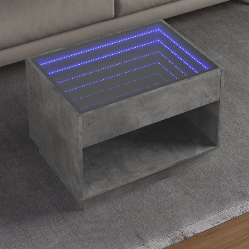 Cytlalli Coffee Table with Storage, 50cm H x 70cm L x 50cm W, Concrete Grey