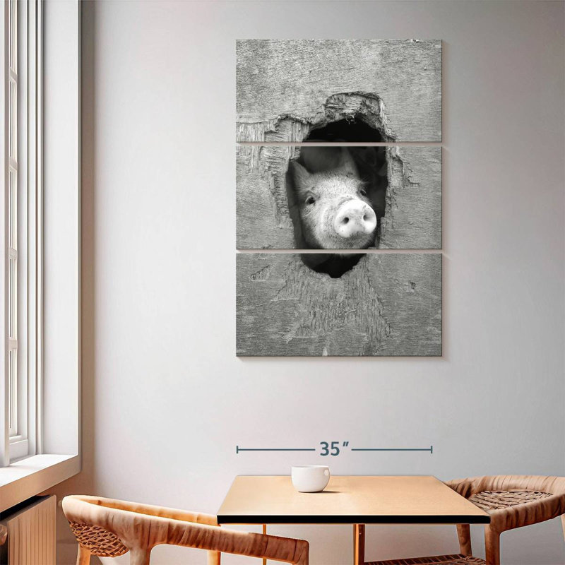 Brampt Peeking Pig, 65" H x 42" W