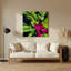 Aquarelle abstraite 88, art mural en métal vert-1109187459
