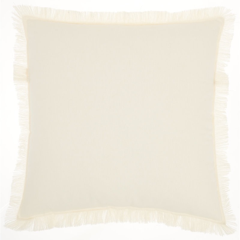  Housse de coussin carré et insert, Ivoire