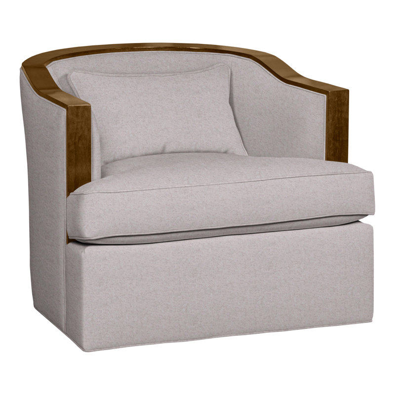 Burlingame Swivel Barrel Chair, Nadia Linen, Dove Gray