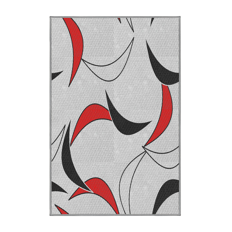 Abstract Indoor Rug, Rectangle 4' x 6'