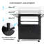 Armoire verrouillable à hauteur réglable pour chariot AV mobile et plateau à clavier, poste de travail multimédia roulant pour le bureau et la maison, avec cadre d'extension-134172321