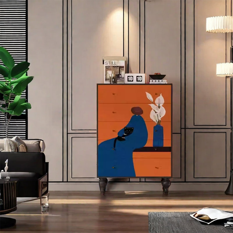 Élégante armoire de rangement à 5 tiroirs