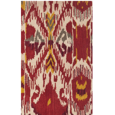 Tapis ikat en laine touffeté à la main Kline