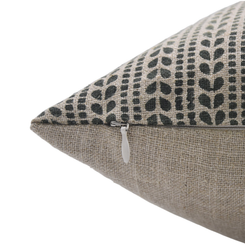 Linen Indoor/Outdoor Pillow Cover, 14" x 20", Rectangular, Black