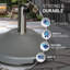 Poids américain: 50 lb Base de parasol ronde en béton préfabriqué pour l'extérieur en gris-100385744