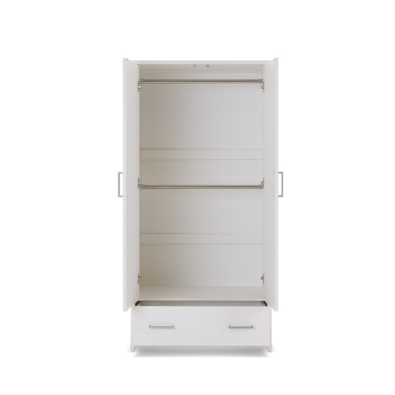 Nika Double Wardrobe, White Wash