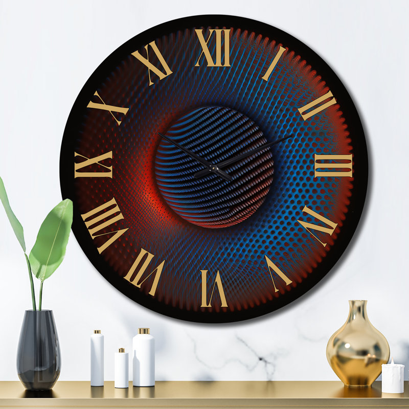 Horloge murale Portals Moire Futuristic Matrix I, Grand