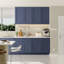 Armoire murale en bois massif bleu marine Shaker de 36 po, charnières à fermeture douce, tablettes réglables, porte double pour la cuisine, la salle de bain et la buanderie-571914002