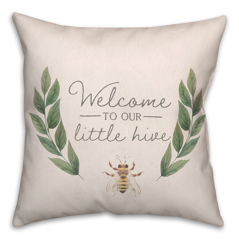  Coussin Welcome to Our Little Hive