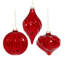 Crackled Fluted Ornament - 3-6 Inches Set Of 6