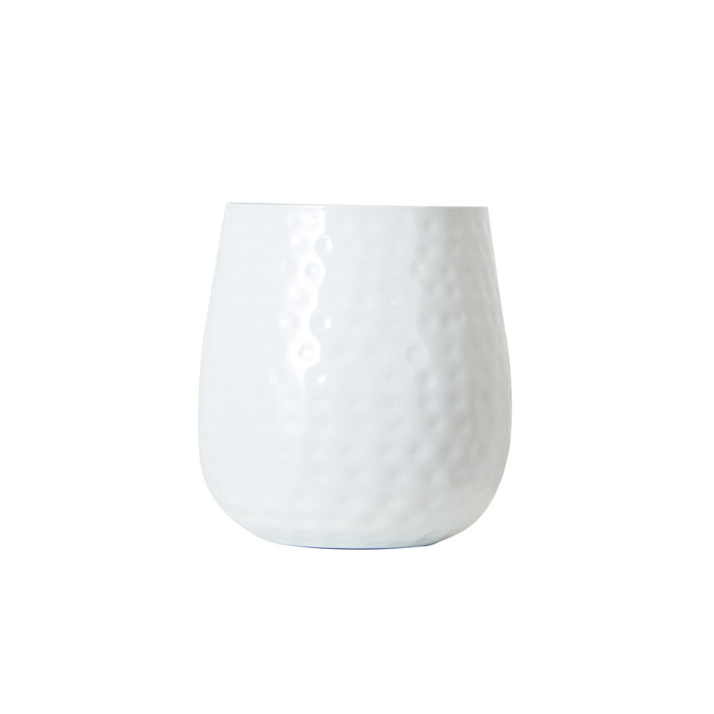 Vase de plancher en métal Lagase, Blanc