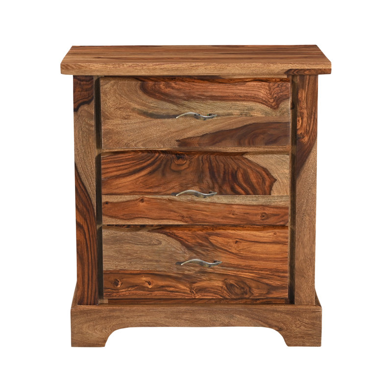 Chaliyah 25'' W Solid Wood Nightstand, Natural