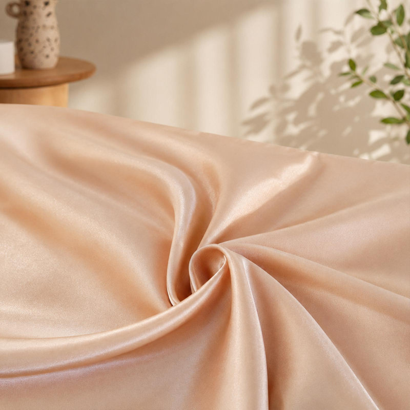 Champagne Silky Satin Pillowcase Set (2-Pack) with Envelope Closure - Soft Bedding for Hair & Skin, King