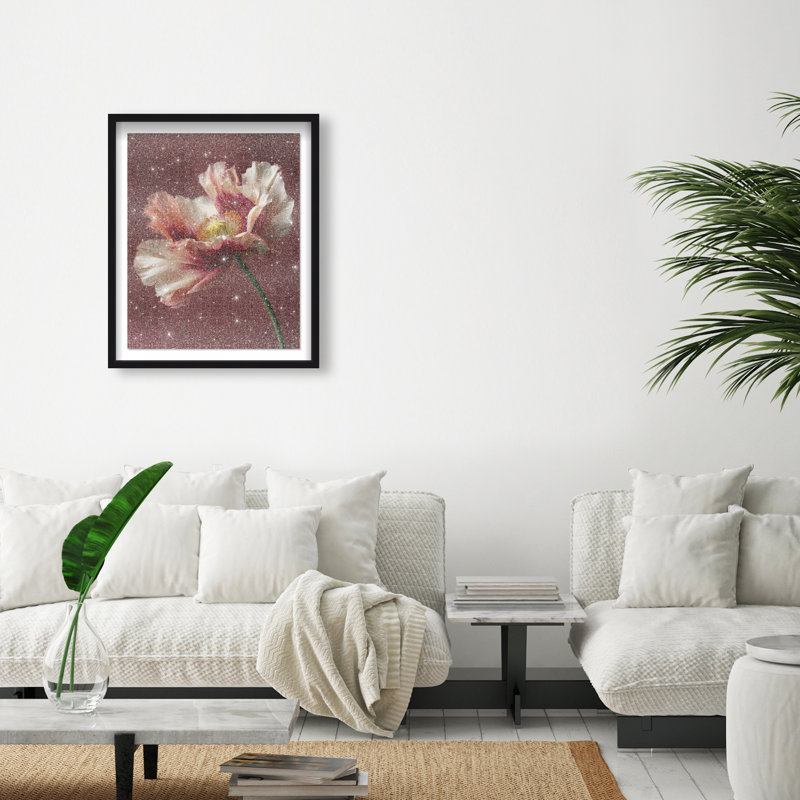Merlot Blush Blossom I Shadowbox Floral & Botanical Print by Oliver Gal, Black Frame, 16 x 20, 37.5"H x 31.5"W