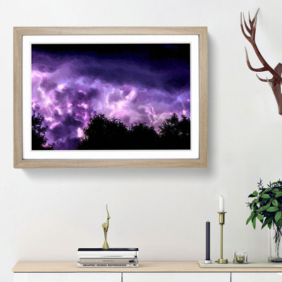 LightningAbove the Trees - Picture Frame Painting Print