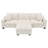 Luxurious Suede Fabric, Sectional Sofa (Sectional)-1073297975