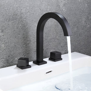 Widespread 2-handle Bathroom Faucet with Drain Assembly