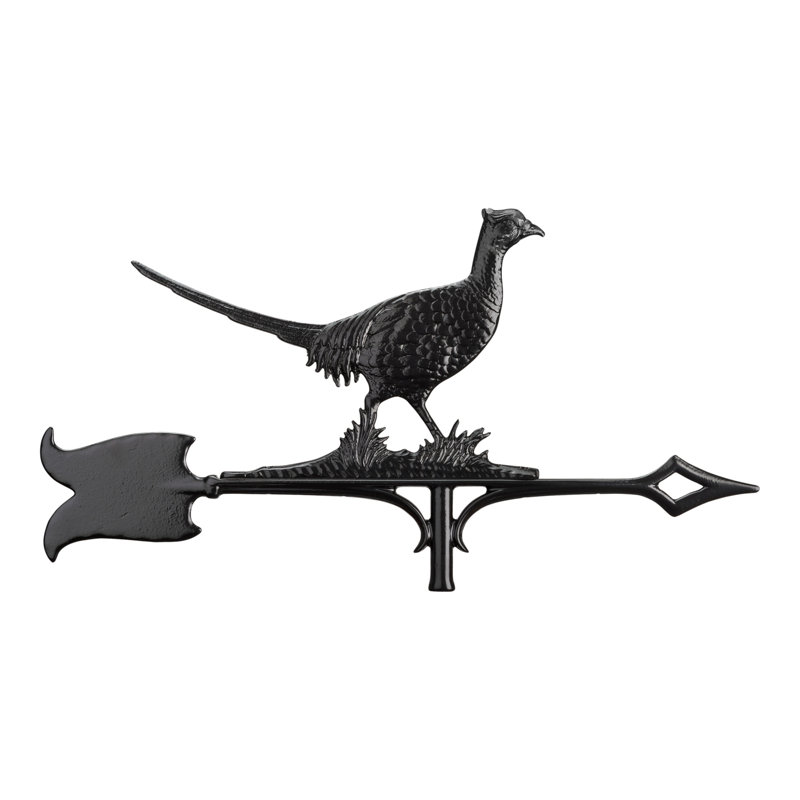 Rooftop 30" Pheasant Weathervane, Black
