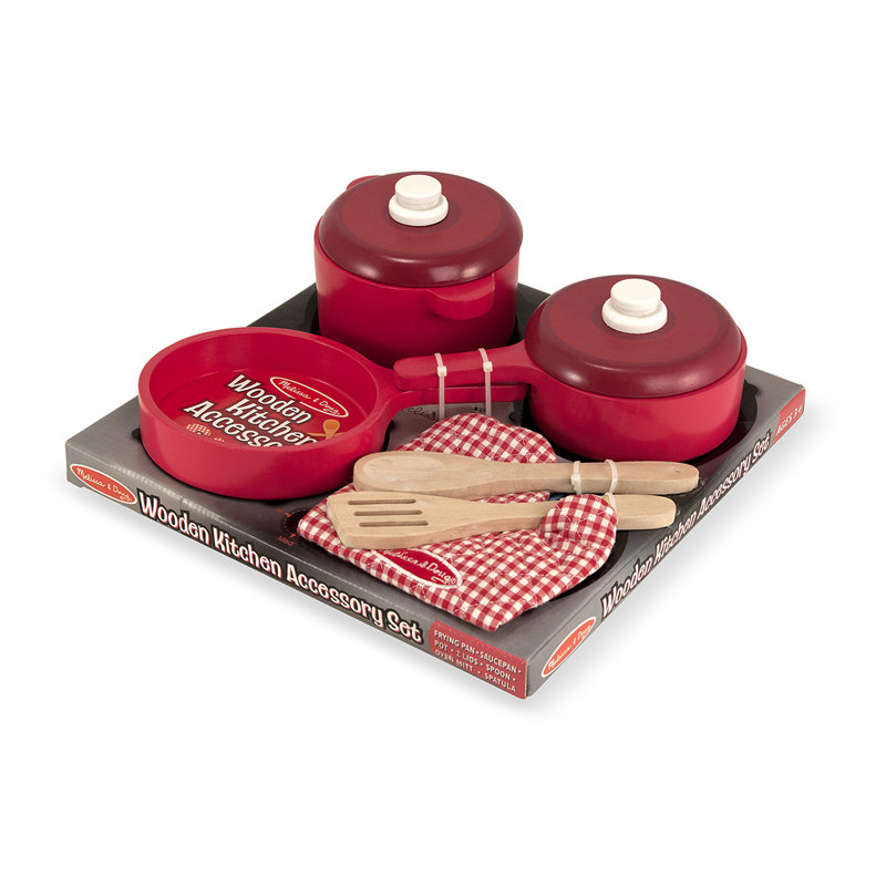 8 Piece Play Food Kitchen Pots and Pans Set