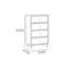 Commode d'appoint en acier inoxydable