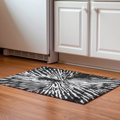 Premium Machine Washable Prisco Black Rug