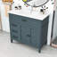 Meuble-lavabo avec lavabo en céramique, armoire de rangement et 2 tiroirs-583575886