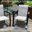 Chaises de jardin en métal pour 2 personnes, toutes résistantes aux intempéries, structure noire, respirante, empilable pour économiser de l'espace, structure extérieure avec revêtement en E, rouille, pour et-146015098