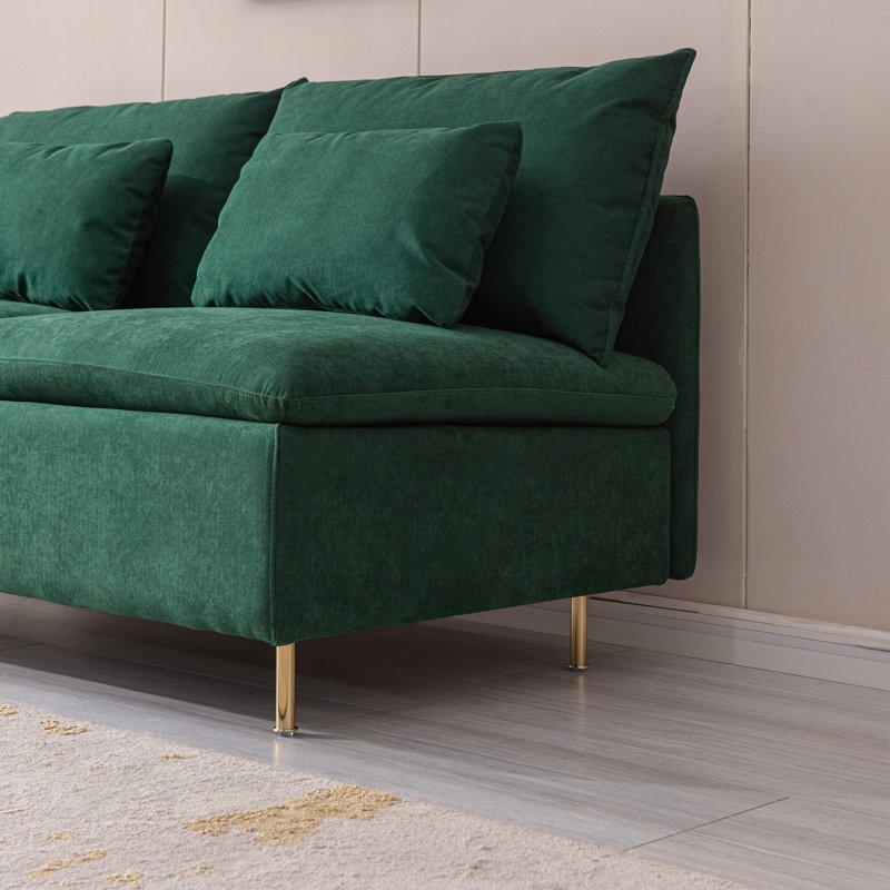 Modern Armless Loveseat Couch
