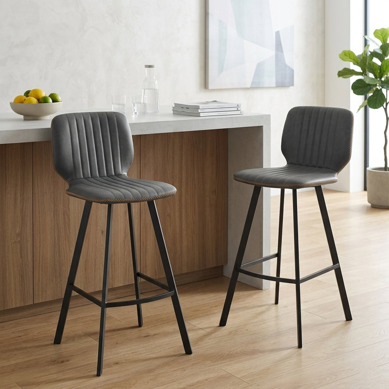 Tabouret 30,3 "Susie, Gris ardoise