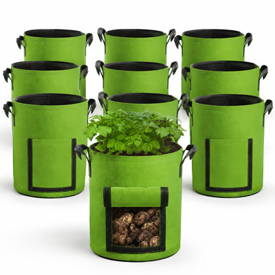 Jardinières à pommes de terre en feutre de 10 gallons pour jardin extérieur