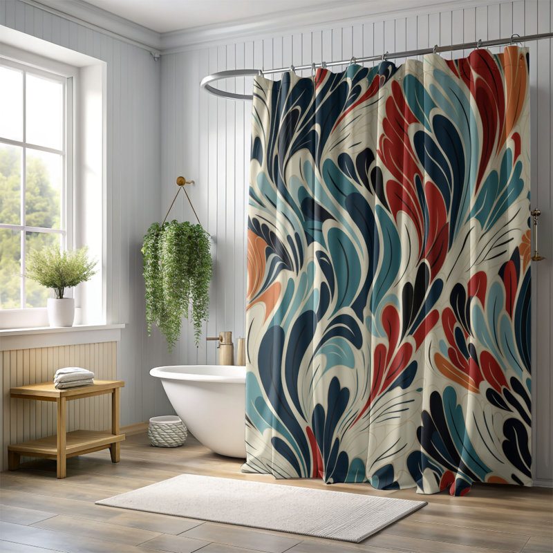 Rideau de douche Artistic Meld - Premium, H 74 po x l 71 po