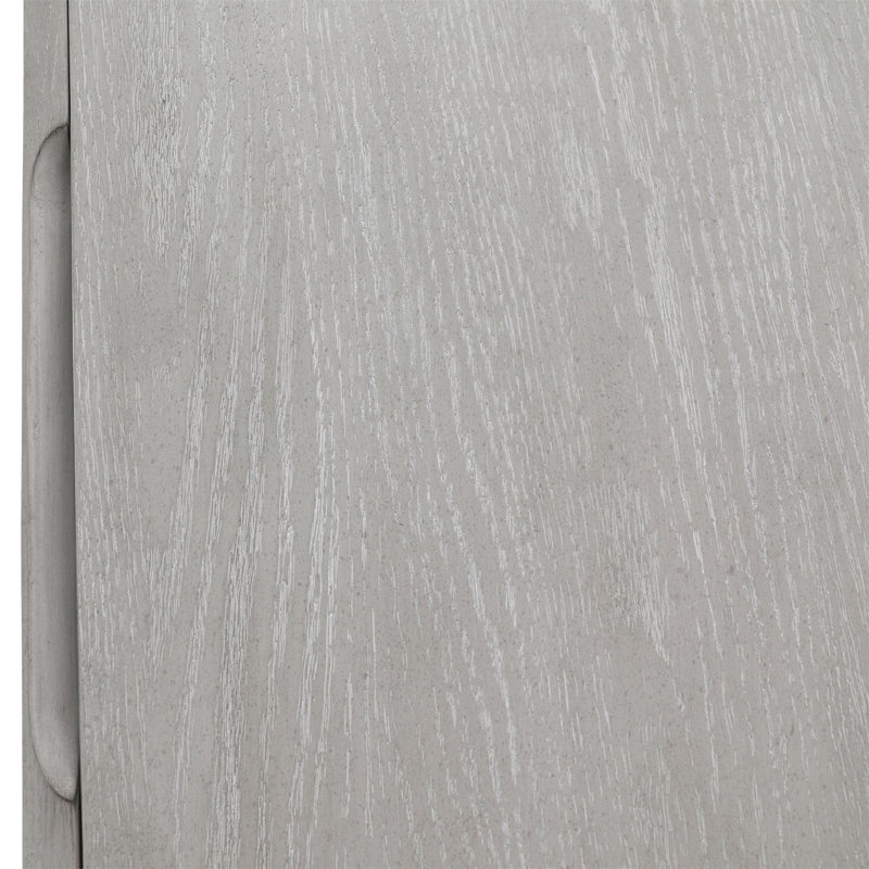 Maiya 88" Wide Rubberwood Sideboard, Light Gray Wash