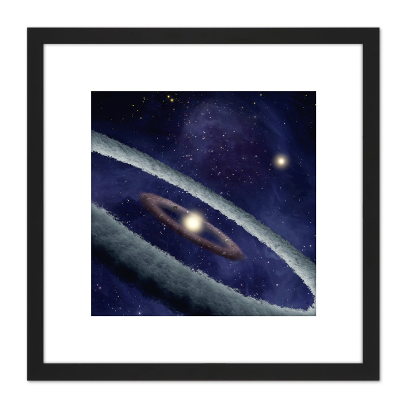 Space NASA HD113766 Stellar Disk Binary Star Illustration 1 Piece Single Picture Frame Wall Art