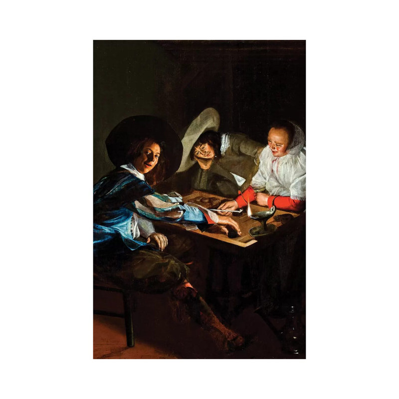 A Game Of Tric-Trac, C.1630 by Judith Leyster - Wrapped Canvas Painting, 20.32 cm H x 30.48 cm W