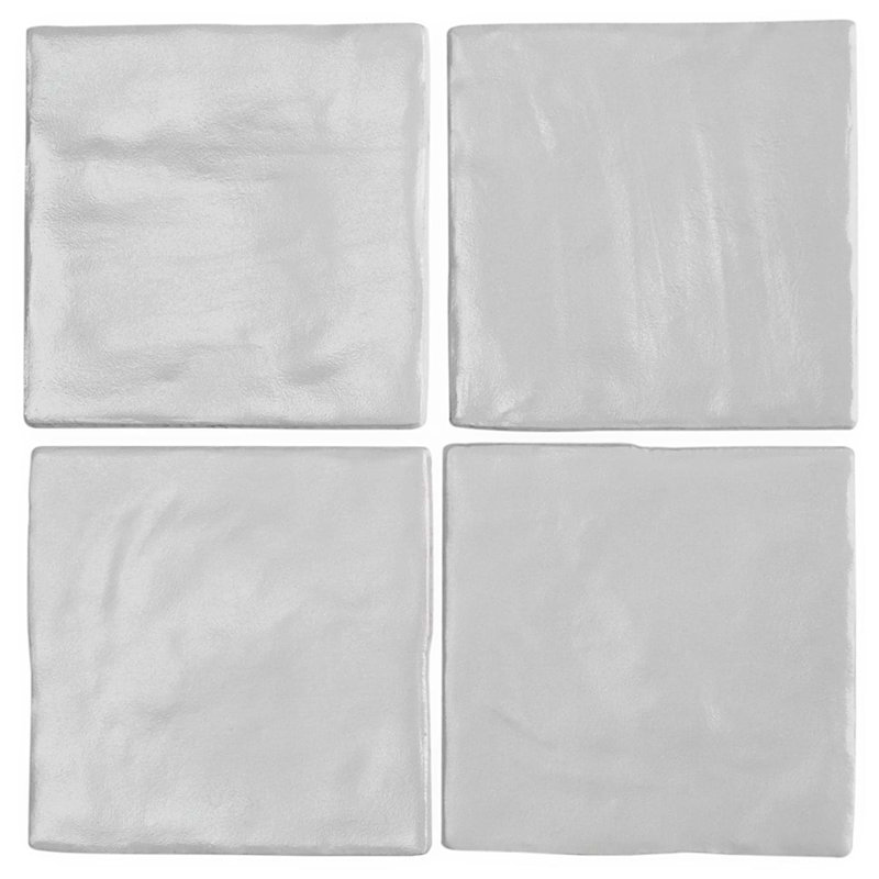 Montauk 4x4 Mixed Finish Ceramic Tile, Gray
