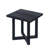 Black Outdoor Square Side Table, Wood Build, Slat Panel Tabletop, Cross - Stretcher Base, 18 Inches Deep, 17.2 Lb Package, Assembly Required End Table For Space, Finish, Material, Design And Wide,