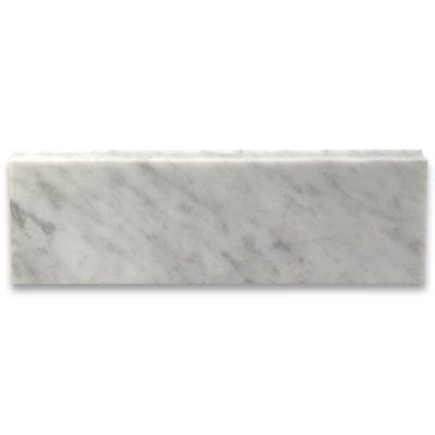 Carreau de marbre 4 po x 12 po Carrara