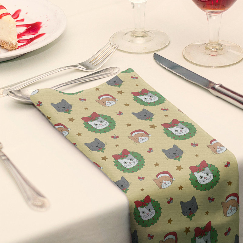No Pattern Square Napkin, 10" x 10", Yellow/Brown/Green, Cotton
