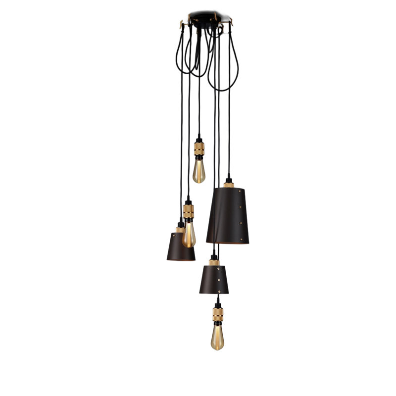 6 - Light Pendant, Brass, Graphite