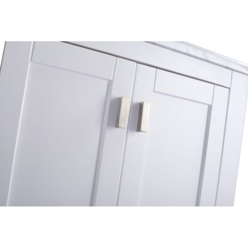 Ensemble de meuble-lavabo pour salle de bain simple 24 po Mariário, Blanc, Blanc mat