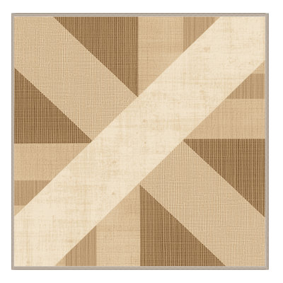 Tapis moelleux doux à motif écossais brun et beige Ealey Cottage