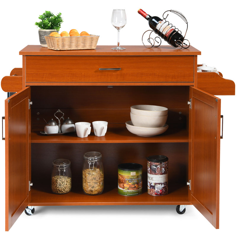 Clemmie Wood Kitchen Island, Cherry