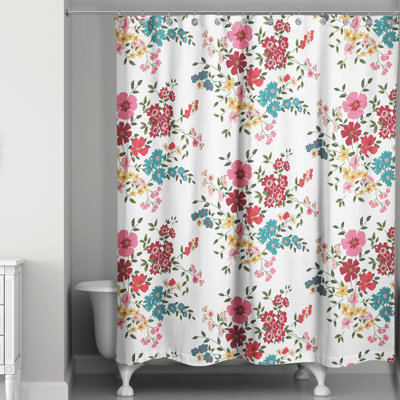 Rideau de douche simple floral Wadebridge