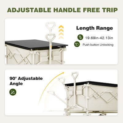 Outdoor Utility Cart with Waterproof Canopy