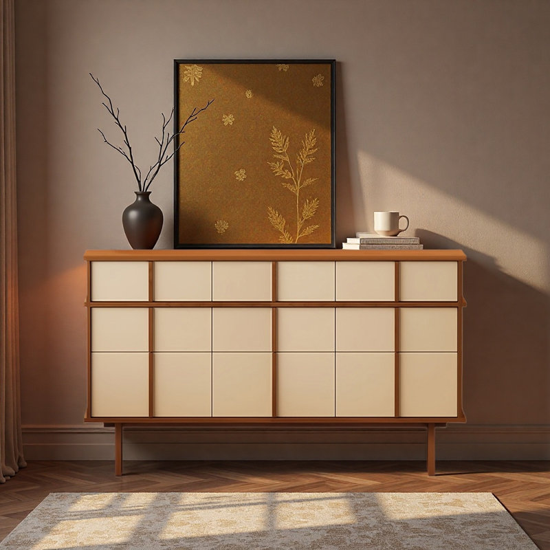 Buffet Mid Mid, Beige / noyer