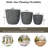 Rustic Crackle Durable MGO Outdoor Planter Set with Excellent Drainage-124945245