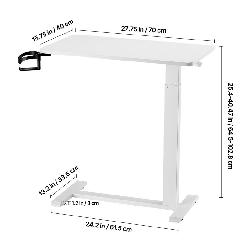 Adjustable Metal Base Computer Desk